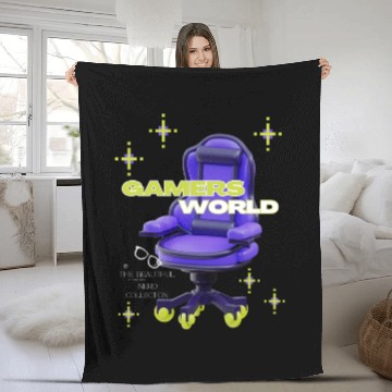 Discover Game Sports Fun! Designed by Tavia Linen Fleece Blankets