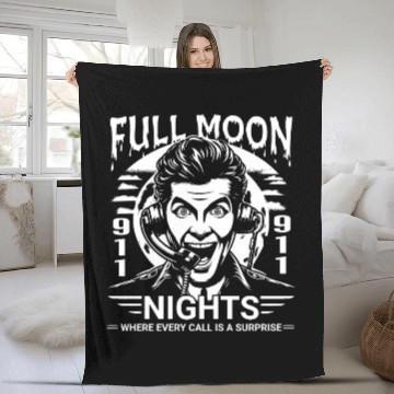 Discover Full Moon Nights Where Every Call is a Surprise Fleece Blankets