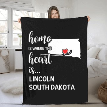 Discover Lincoln County South Dakota Is Where My Heart Is Fleece Blankets