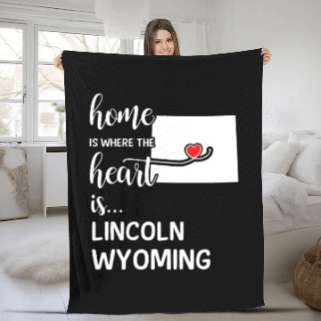 Discover Lincoln County Wyoming Is Where My Heart IsGift Fleece Blankets