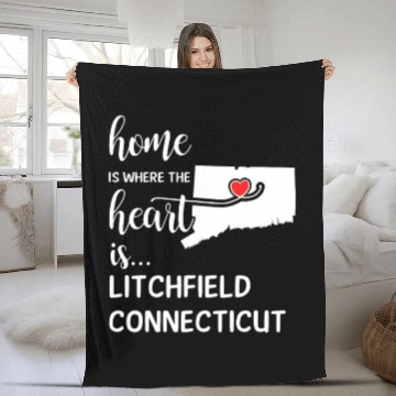 Discover Litchfield County Connecticut Is Where My Heart Is Fleece Blankets