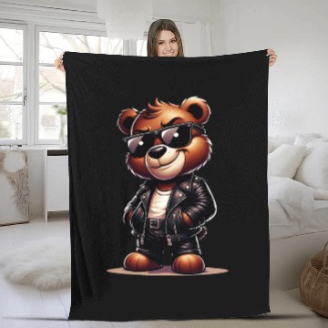 Discover Bad Teddy Bear Fleece Blankets