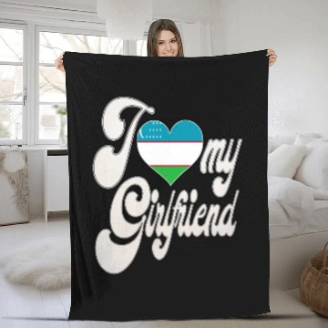 Discover UzbekistanI Love My Uzbek Girlfriend Fleece Blankets