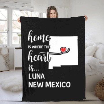 Discover Luna County New Mexico Is Where My Heart Is Gift Fleece Blankets
