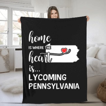 Discover Lycoming County Pennsylvania Is Where My Heart Is Fleece Blankets