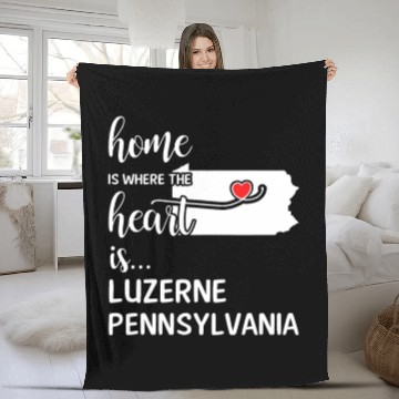 Discover Luzerne County Pennsylvania Is Where My Heart Is Fleece Blankets