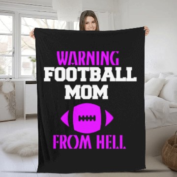 Discover Pink Ball Football Mom Passion Is Gift Cool Fleece Blankets