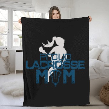 Discover Proud Lacrosse Mom Passion Is Gift Cute Fleece Blankets