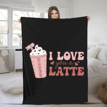 Discover I Love You A Latte Fleece Blankets