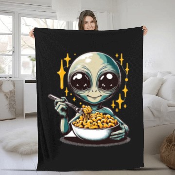 Discover Galaxy Mac and Cheese | Sci-fi Comfort Food Gifts Fleece Blankets