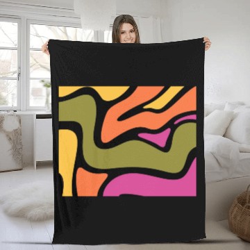Discover Psychedelic patterns, Aesthetic, Retro, Vintage Fleece Blankets