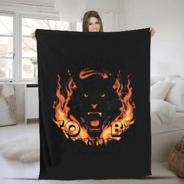 Discover Born To Be Wild, Tiger Fleece Blankets