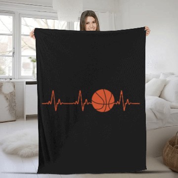 Discover Basketball Heart Beat - Basketball Lover & Player Fleece Blankets