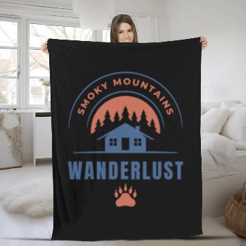 Discover Wanderlust in the Smokies Explore Nature's Beauty Fleece Blankets