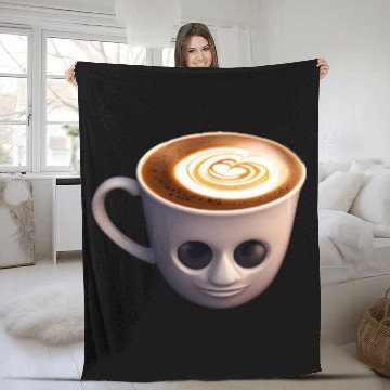 Discover Creepy Coffee Cup Fleece Blankets