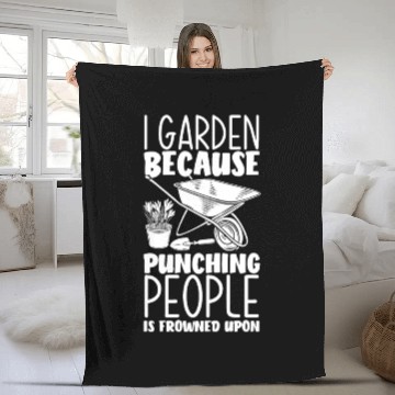 Discover Funny Garden Gardener Gardening Landscaper Gift Fleece Blankets
