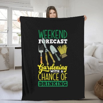 Discover Funny Garden Gardener Gardening Landscaper Gift Fleece Blankets