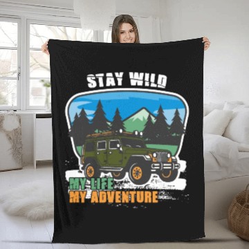 Discover My Life My Adventure Fleece Blankets