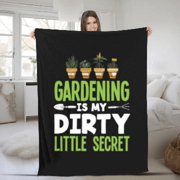 Discover Funny Garden Gardener Gardening Landscaper Gift Fleece Blankets