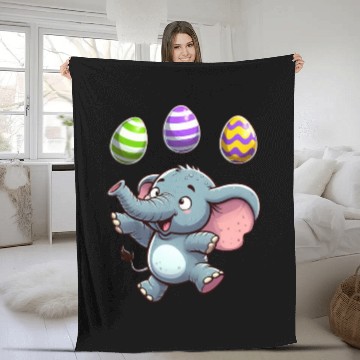 Discover Elephant & Drake Easter Egg Juggling, Performer Fleece Blankets