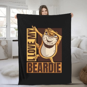 Discover I Love My Beardie Pogona Lizard Pet Owner Bearded Fleece Blankets