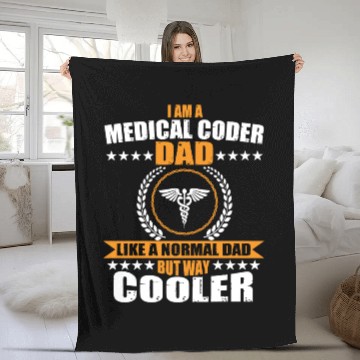Discover Medical Coder Dad Fleece Blankets