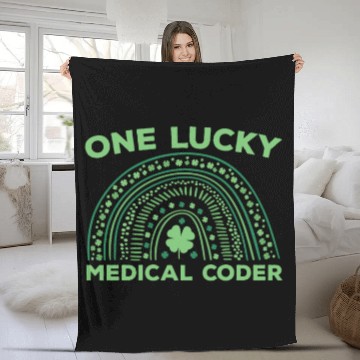Discover Medical Coder St.Patrick's Day Fleece Blankets