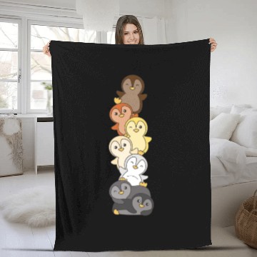 Discover Bear Brotherhood Flag Pride Lgbtq Cute Penguin Fleece Blankets