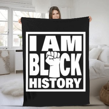 Discover I Am Black History Fleece Blankets