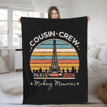 Discover Cousin Crew Paris France Making Memories 2024 Fleece Blankets