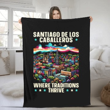 Discover santSantiago De Los Caballeros Dominican Republic Fleece Blankets