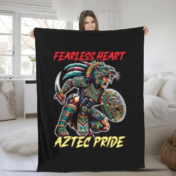 Discover Aztec Jaguar Warrior Aztec Culture Indigenous Fleece Blankets