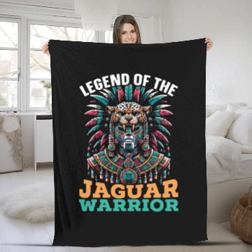 Discover Aztec Jaguar Warrior Aztec Culture Indigenous Fleece Blankets