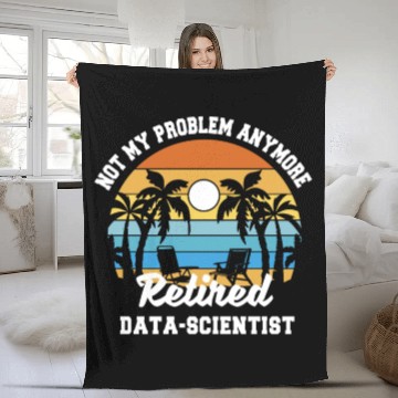 Discover Retirement gift idea Retired Data Scientist Fleece Blankets