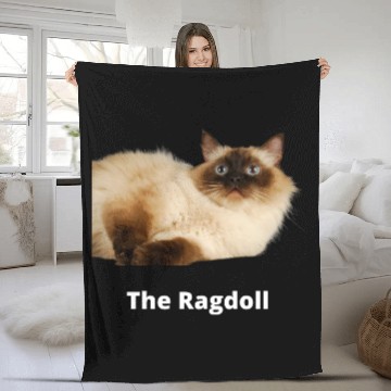Discover The Ragdoll Cat, Cat Mom, Cat Dad, Pet lover Fleece Blankets