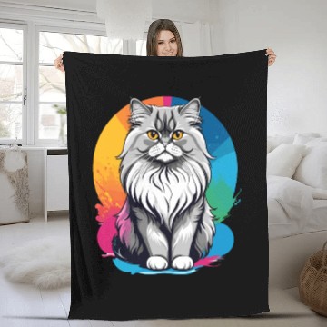 Discover Persian Cat Fleece Blankets