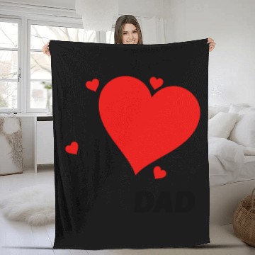 Discover I Love Dad Fleece Blankets