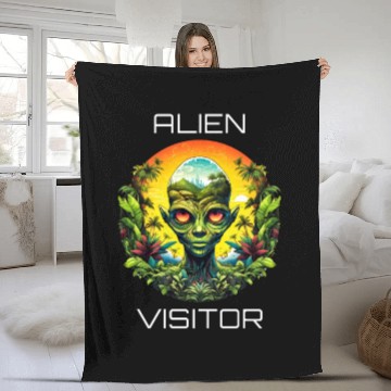 Discover Alien Visitor Fleece Blankets