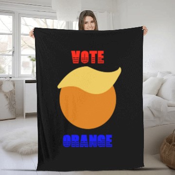 Discover Support Donald J. Trump. Vote Orange/Trump Hair Fleece Blankets