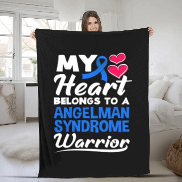 Discover My Heart Warrior Angelman Syndrome Awareness Fleece Blankets