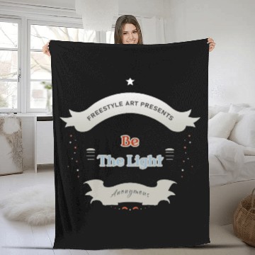 Discover Radiant Typography Badge Illustration Fleece Blankets