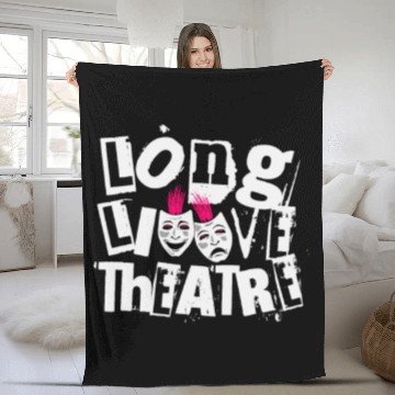 Discover Long Live Theatre Theater Punk Rock Fleece Blankets