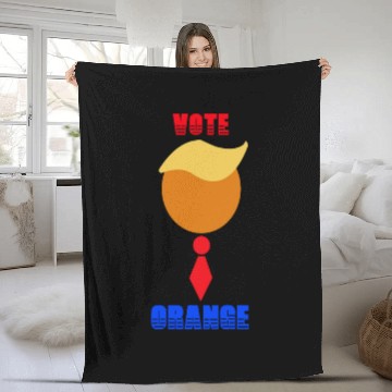 Discover Support Donald J. Trump. Vote Orange-Tie Trump Fleece Blankets