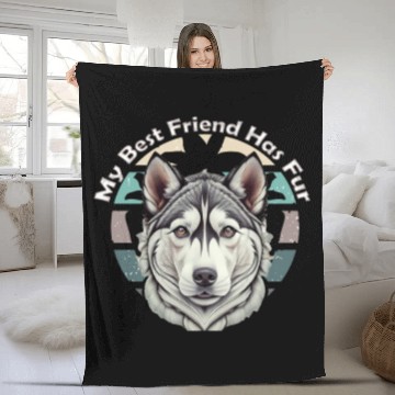 Discover Valentine's Day celebrations with my husky Fleece Blankets
