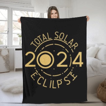 Discover total solar eclipse 2024 Fleece Blankets