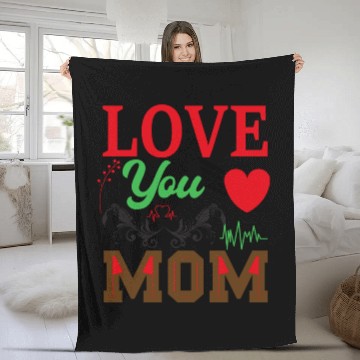 Discover I Love You Mom Fleece Blankets
