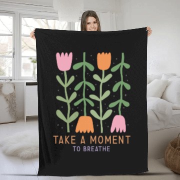 Discover Dakota floral. South Dakota flowers stickers Fleece Blankets