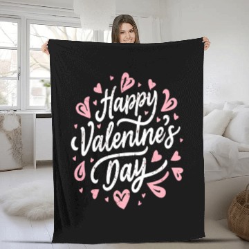 Discover Happy Valentine’s Day Fleece Blankets for Men and Women