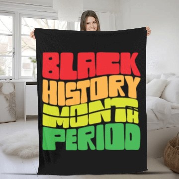 Discover Black History Month Period African American Pride Fleece Blankets