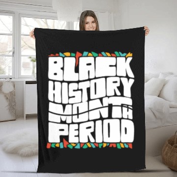 Discover Black History Month Period African American Pride Fleece Blankets